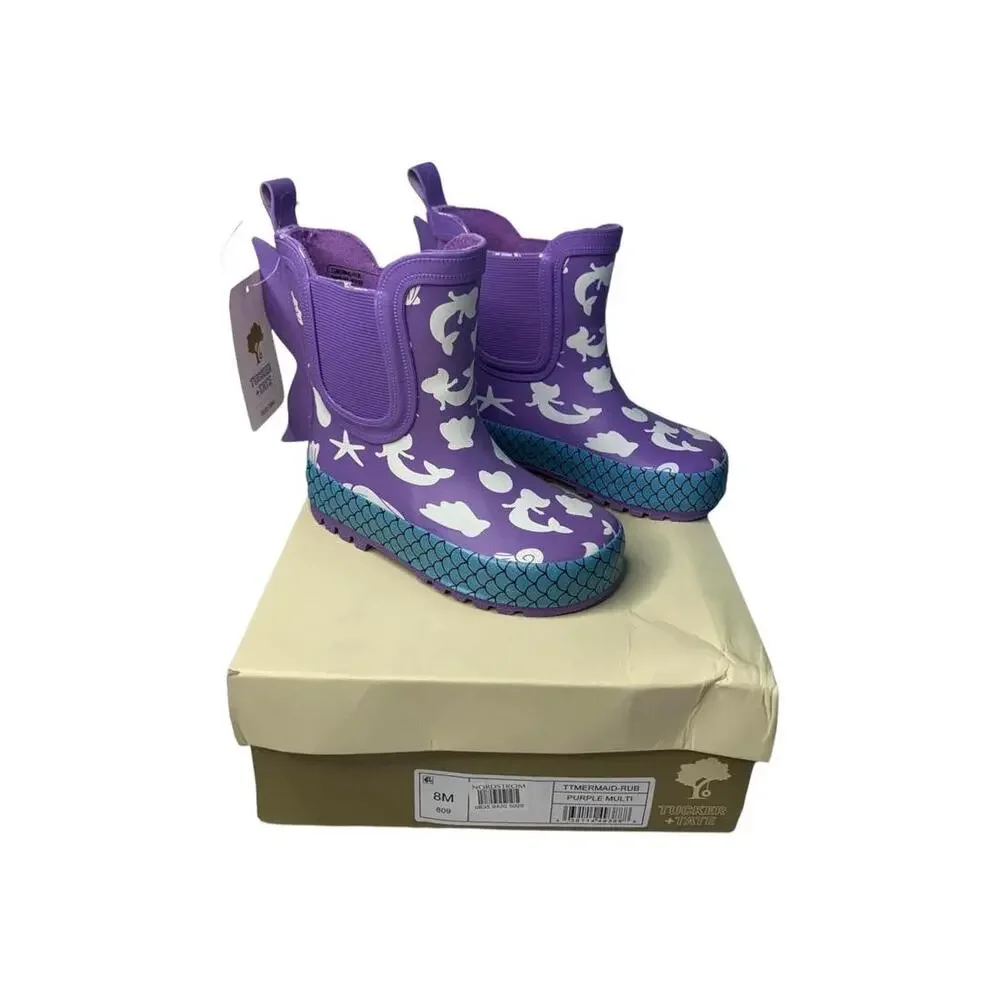 Tucker‎ + Tate Kids' Mermaid Color Change Rain Boot in Purple Multi 8M NEW